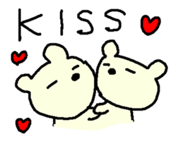 English cute LOVE bear. sticker #9196310