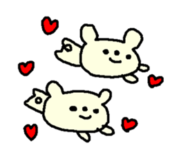 English cute LOVE bear. sticker #9196313