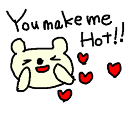 English cute LOVE bear. sticker #9196314