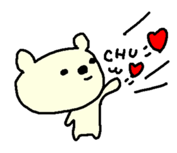 English cute LOVE bear. sticker #9196315