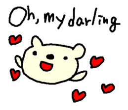 English cute LOVE bear. sticker #9196316
