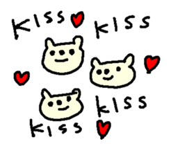 English cute LOVE bear. sticker #9196317