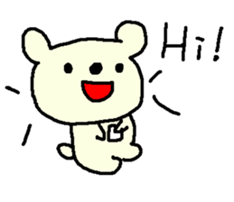 English cute LOVE bear. sticker #9196319