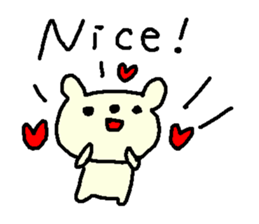 English cute LOVE bear. sticker #9196321