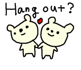 English cute LOVE bear. sticker #9196323