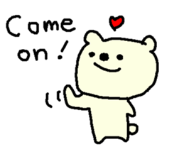 English cute LOVE bear. sticker #9196324