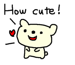 English cute LOVE bear. sticker #9196325