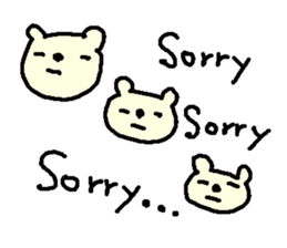 English cute LOVE bear. sticker #9196326