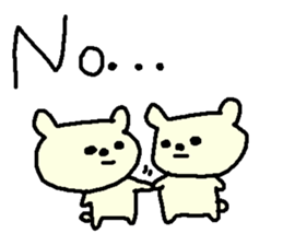 English cute LOVE bear. sticker #9196327