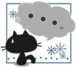 Sticker. black cat2 sticker #9197066