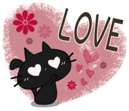 Sticker. black cat2 sticker #9197084