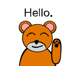 Bear action stamp sticker #9197848