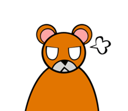 Bear action stamp sticker #9197850