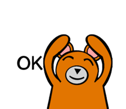 Bear action stamp sticker #9197855