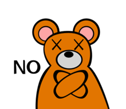 Bear action stamp sticker #9197856