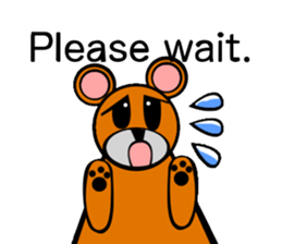 Bear action stamp sticker #9197864