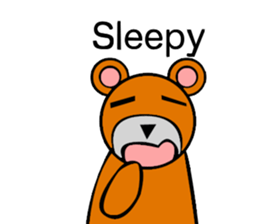 Bear action stamp sticker #9197865