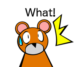 Bear action stamp sticker #9197873