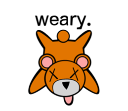 Bear action stamp sticker #9197875