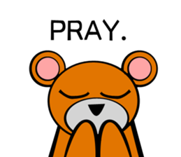 Bear action stamp sticker #9197876