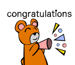 Bear action stamp sticker #9197878