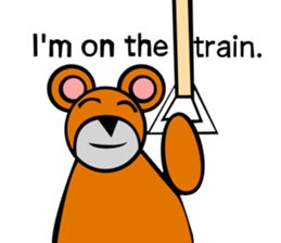 Bear action stamp sticker #9197887