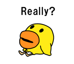 Fascinating chicken and chick English sticker #9199548