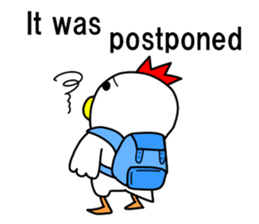 Fascinating chicken and chick English sticker #9199555