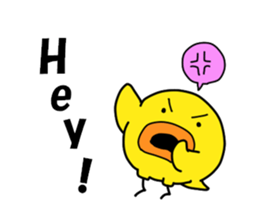 Fascinating chicken and chick English sticker #9199558