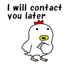 Fascinating chicken and chick English sticker #9199566