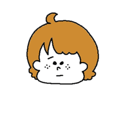 Freckles girl sticker #9201330