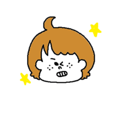 Freckles girl sticker #9201332