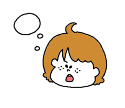 Freckles girl sticker #9201341