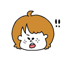 Freckles girl sticker #9201344