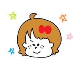 Freckles girl sticker #9201352