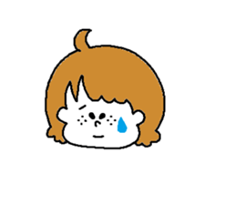 Freckles girl sticker #9201360