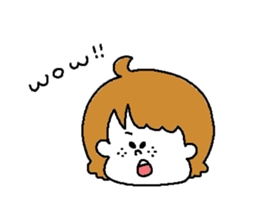 Freckles girl sticker #9201361