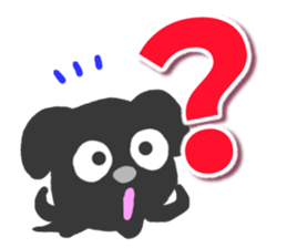 Black dog Sticker2 sticker #9201423