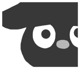 Black dog Sticker2 sticker #9201428