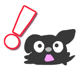 Black dog Sticker2 sticker #9201432