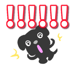 Black dog Sticker2 sticker #9201433