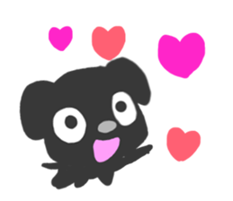 Black dog Sticker2 sticker #9201437