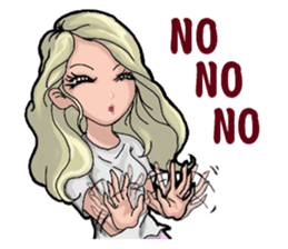 Elegance girl vicissitudes of life sticker #9202617