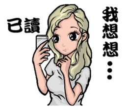 Elegance girl vicissitudes of life sticker #9202621