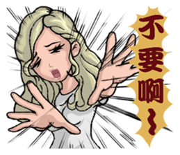 Elegance girl vicissitudes of life sticker #9202622