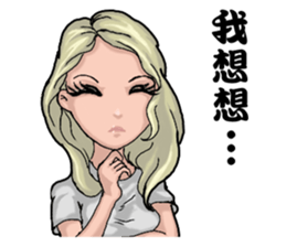 Elegance girl vicissitudes of life sticker #9202629