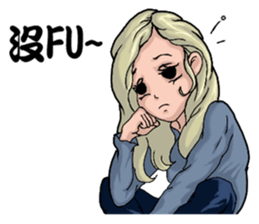 Elegance girl vicissitudes of life sticker #9202630