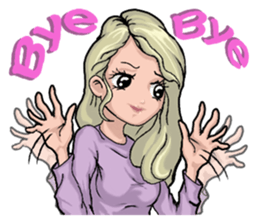 Elegance girl vicissitudes of life sticker #9202644