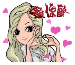 Elegance girl vicissitudes of life sticker #9202647