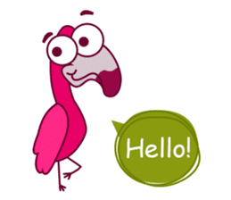 Flamingo Cartoon Fun Set sticker #9202848